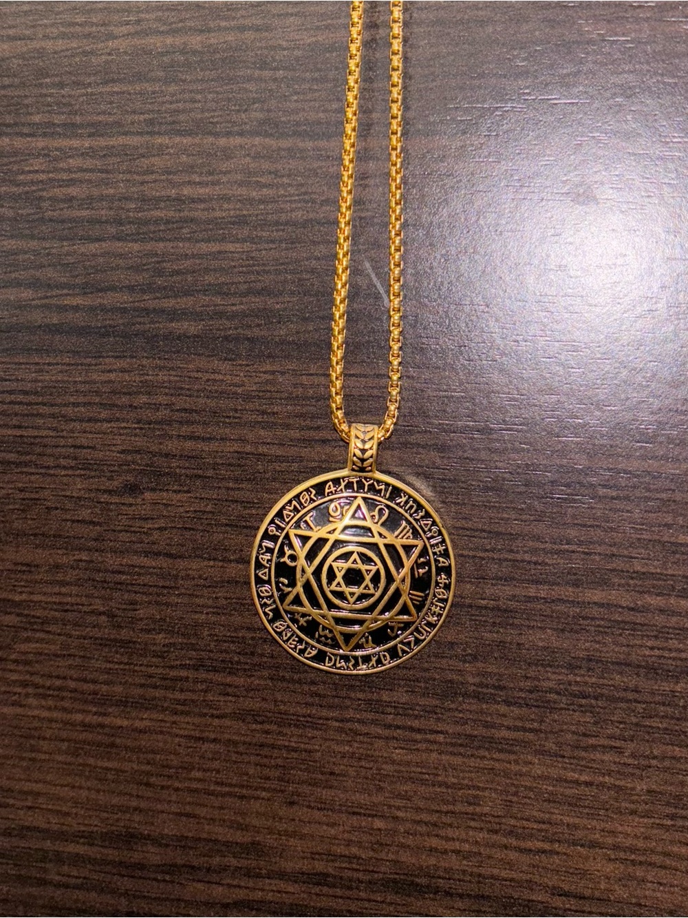 Gold-Tone Star Mandala Pendant Necklace - Women Jewelry